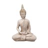 Estatueta Buda Hindu Médio Cor Branco Envelhecido - 1