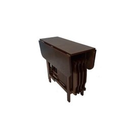 Conjunto Prático xangai Mesa e 4 Cadeiras Dobrável Bar Cozinha - 1