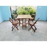Conjunto Prático xangai Mesa e 4 Cadeiras Dobrável Bar Cozinha - 10