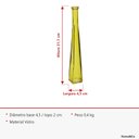 Ver mais imagens de Vaso Decorativo de Vidro Amarelo 30x5x5cm Enfeite Sala Mesa Estante Aparador