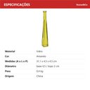 Ver imagem 7 de Vaso Decorativo de Vidro Amarelo 30x5x5cm Enfeite Sala Mesa Estante Aparador