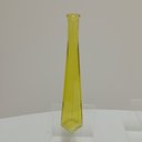 Ver imagem 2 de Vaso Decorativo de Vidro Amarelo 30x5x5cm Enfeite Sala Mesa Estante Aparador