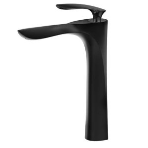 Torneira Alta Banheiro Misturador Preta Fosco Moderna Luxo