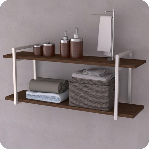 Prateleira Estilo Industrial Banheiro Parede Gnd Bm 100cm
