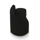Ver imagem 7 de Sofá 3 Lugares Orgânico 180cm Pé Dourado Morgan Suede Preto D03 - D’Rossi