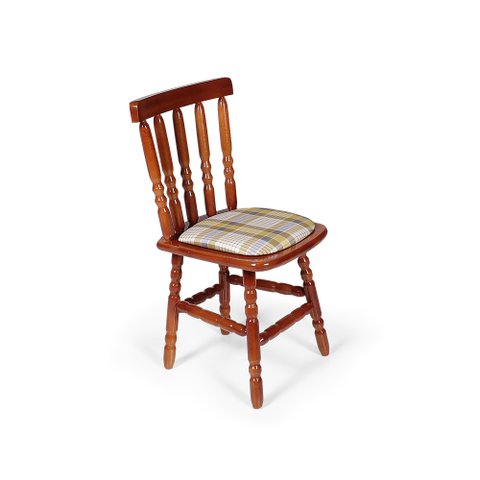 Cadeira de Jantar em Madeira Maciça Estofada Mônaco Mel - Straub Web