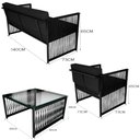 Ver imagem 5 de Conjunto para Área Externa de Corda Náutica - 02 Poltrona Namoradeira Mesa de Centro Santiago