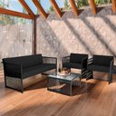 Ver imagem 1 de Conjunto para Área Externa de Corda Náutica - 02 Poltrona Namoradeira Mesa de Centro Santiago