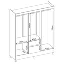 Ver imagem 4 de Guarda Roupa Casal Flash 2 com Cômoda London Café - Demóbile