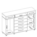 Ver imagem 7 de Guarda Roupa Casal Flash 2 com Cômoda London Café - Demóbile