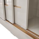 Ver imagem 6 de Guarda-Roupa Casal Serena 3 Portas de Correr 4 Gavetas com Espelhos e Pés 100 MDF Pm Home