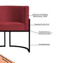Ver imagem 5 de Kit 2 Poltronas Decorativa Sala de Estar Luana Base Preta Veludo Vermelho - Montanaris Decor Md Mont