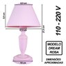 Abajur Infantil Dream Menina Luminária para Quarto de Bebê - Cor Rosa - 2