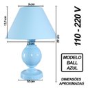 Ver imagem 2 de Abajur Infantil Ball Menino Luminária para Quarto de Bebê - Cor Azul Bebê