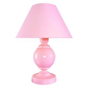 Abajur Infantil Ball Menina Luminária para Quarto de Bebê - Cor Rosa