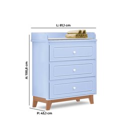 Comoda Infantil Trocador Natan Tuboarte 100% em Mdf - 2
