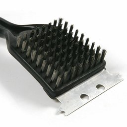 Escova Limpa Grelha de Aço com Raspador para Churrasqueira Forno - 3