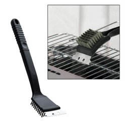 Escova Limpa Grelha de Aço com Raspador para Churrasqueira Forno - 2