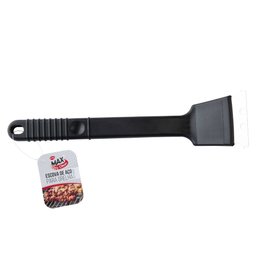Escova Limpa Grelha de Aço com Raspador para Churrasqueira Forno - 1