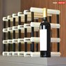 Adega Rack Para 30 Garrafas de Vinho - Madeira e Metal - 2
