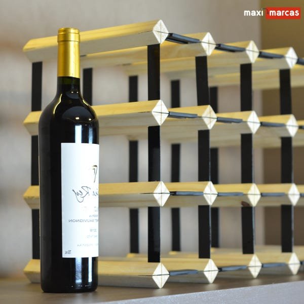 Adega Rack Para 42 Garrafas de Vinho - Madeira e Metal - 7