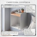 Ver imagem 3 de Mesa de Cabeceira Aérea 20cm em Aço Nicho Decorativo Parede Quarto Linha Home Morphi Design Branca