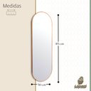 Ver mais imagens de Espelho Grande Oval com Moldura em Metal Decorativo 115 X 50cm