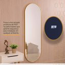 Ver imagem 5 de Espelho Grande Oval com Moldura em Metal Decorativo 115 X 50cm