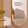 Espelho Grande Oval com Moldura em Metal Decorativo 115 X 50cm - 3