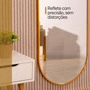Ver imagem 3 de Espelho Grande Oval com Moldura em Metal Decorativo 115 X 50cm