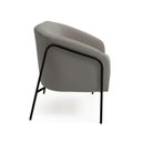 Ver imagem 5 de Sofá 2 Lugares Namoradeira Stella Base Industrial Alta Preta Suede Grafite D03 - D’Rossi