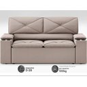 Ver imagem 4 de Sofá com Porta Copos Retrátil e Reclinável Pop 1,54m Velosuede Bege - Netsofas