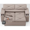 Ver imagem 5 de Sofá com Porta Copos Retrátil e Reclinável Pop 1,54m Velosuede Bege - Netsofas