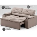 Ver imagem 3 de Sofá com Porta Copos Retrátil e Reclinável Pop 1,54m Velosuede Bege - Netsofas