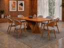 Ver imagem 1 de Sala de Jantar Maciça 8 Cadeiras 2,20m Dunnas Sala Nobre