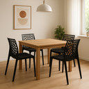 Ver imagem 7 de 4 Cadeiras de Jantar Empilhável Gruvyer Preta