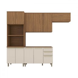 Cozinha Completa Requinte 11 Portas 2 Gavetas Nature/areia Hp - Henn - 2