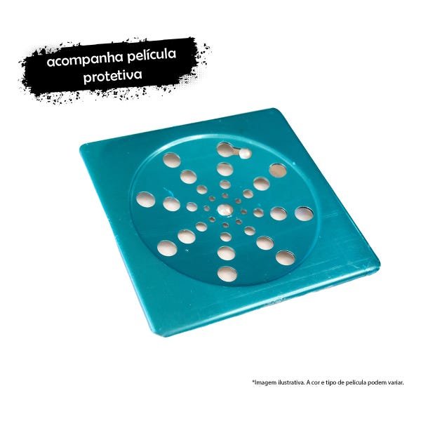 3x Grelhas Quadradas 10x10cm para Ralo Inox Anti Odor Gq1003 - 4