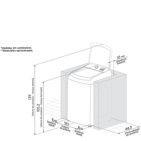 Lavadora de Roupas Electrolux Essential Care Led14, Cesto Inox, Branco, 14 Kg - 127 Volts - 14