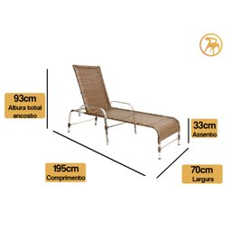 Kit 4 Cadeiras e Mesa, 2 Espreguiçadeiras, 1 Balanço Ninho e 1 Chaise em Alumínio - 6