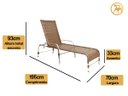Ver imagem 6 de Kit 4 Cadeiras e Mesa, 2 Espreguiçadeiras, 1 Balanço Ninho e 1 Chaise em Alumínio