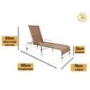 Ver imagem 6 de Kit 4 Cadeiras e Mesa, 2 Espreguiçadeiras, 1 Balanço Ninho e 1 Chaise em Alumínio