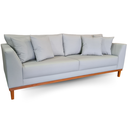 Ver imagem 2 de Sofá Pierri | Base de Madeira & Tecido Acquablock Impermeável | 220 Cm | Cinza Claro