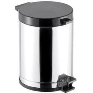 Lixeira Viel Inox, 10,5 Litros, com Tampa, Preto - 3565