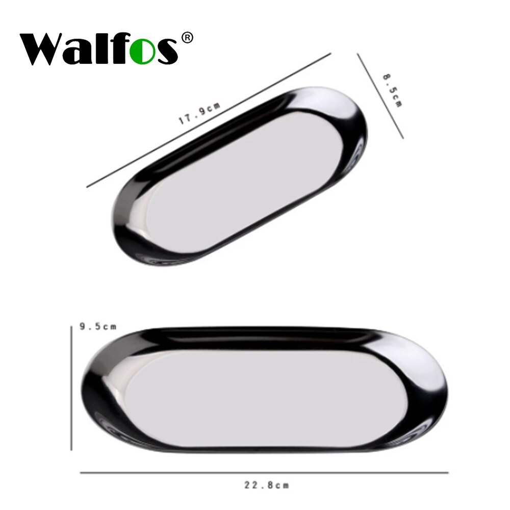 Kit 2 Pratos De Jantar WALFOS, Prato Preto Fosco De Aço Inoxidável Com Sobremesa, Bolo E Frutas - 4