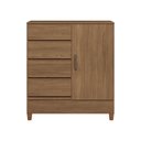 Ver imagem 1 de Cômoda Sapateira 1 Porta 4 Gavetas Fit 1.4 para Quarto Jequitibá Santos Andirá