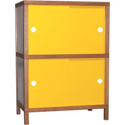 Armário Portas Correr 744-2 Porta Amarelo - 1