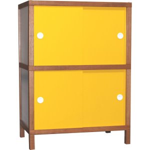 Armário Portas Correr 744-2 Porta Amarelo