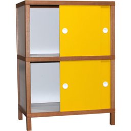 Armário Portas Correr 744-2 Porta Amarelo - 2
