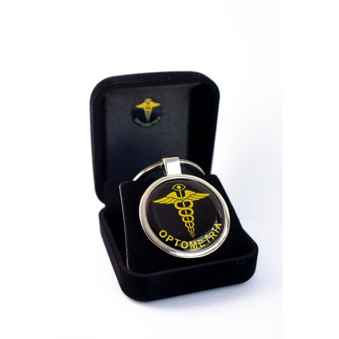 Chaveiro Profissão Optometria Oftamologia - Dourado